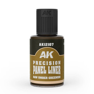 Boite de AK Interactive : Precision Panel Liner - Raw Umber Green