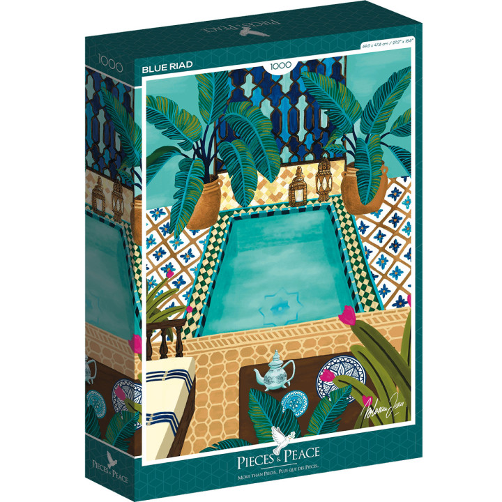 Puzzle Riad Bleu - 1000 Pièces