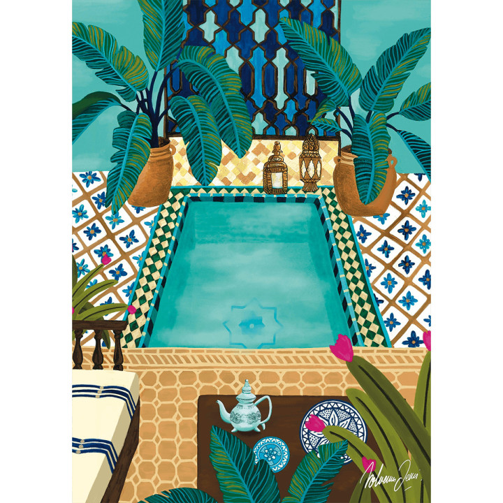 Puzzle Riad Bleu - 1000 Pièces