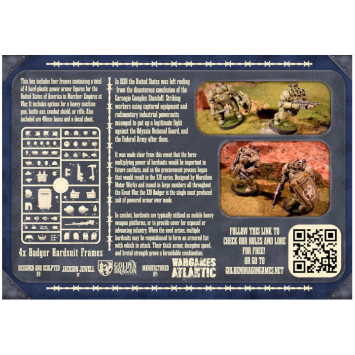 Wargames Atlantic - USA X19A2 Badger Hardsuits