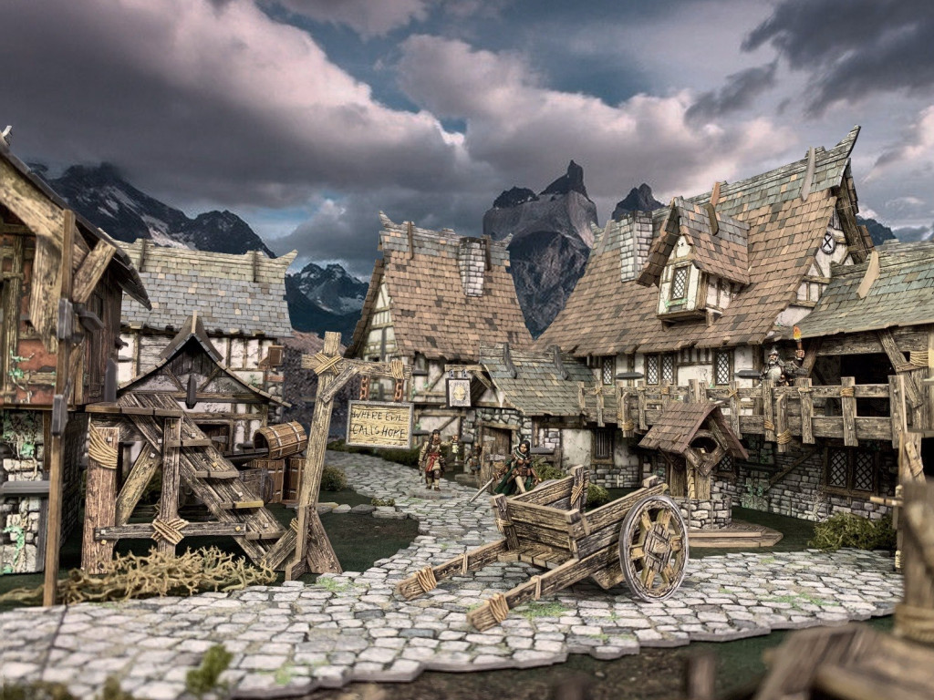 Fantasy system. Fantasy Terrain. Warhammer Fantasy Village. Fantasy Terrain Kickstarter. Battle Systems.